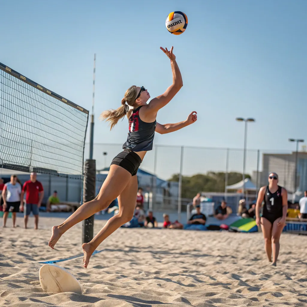 Emily Johnson playing volleyball