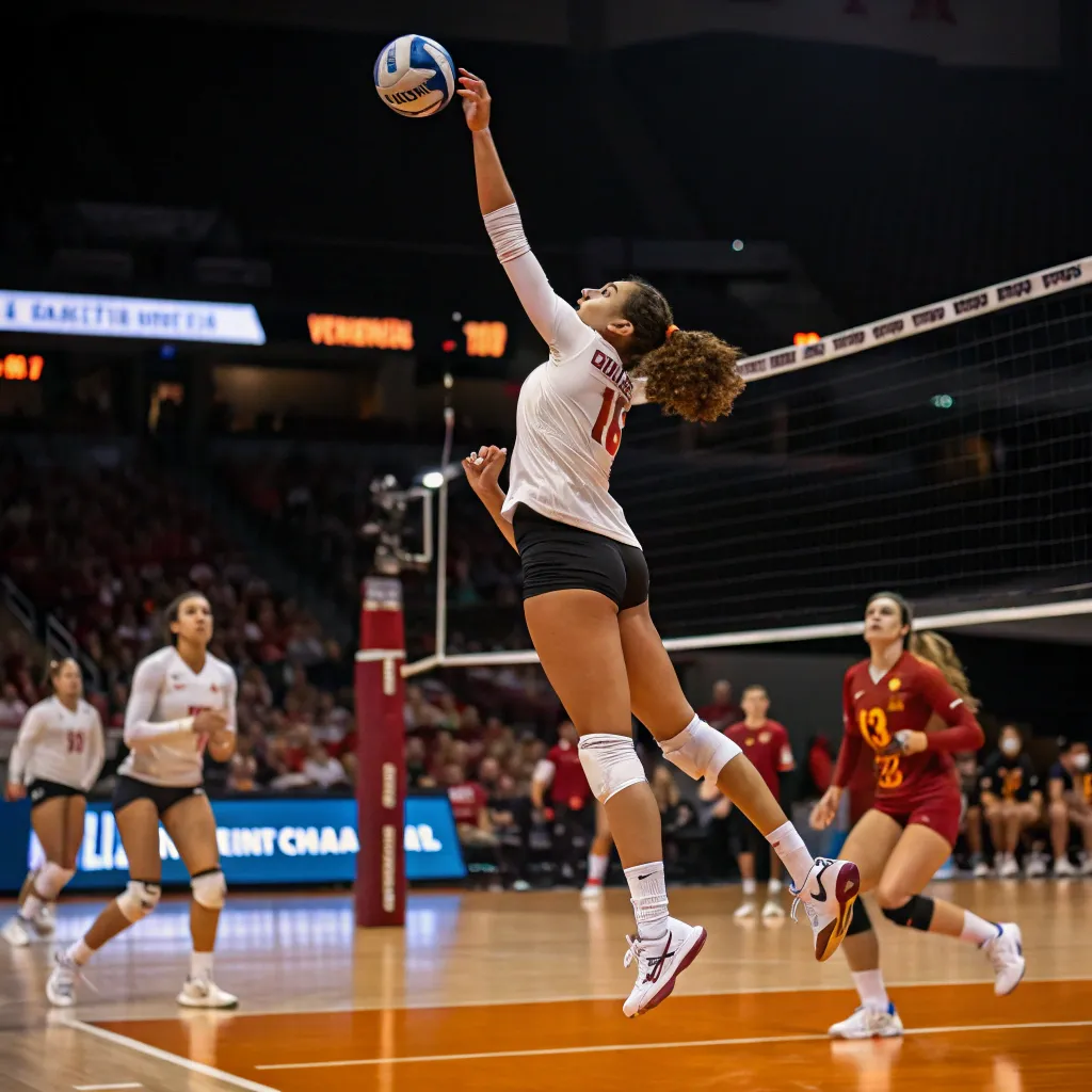 Sophia Martinez in a volleyball match